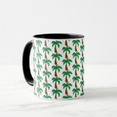 Palmstructuur - zwarte Mok van 11 oz (Voorkant links)