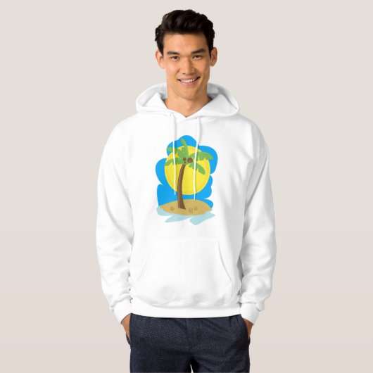 Palmstructuurbalk Hoodie (Voorkant volledig)