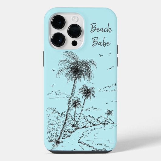 Palmstructuurbalk iPhone Hoesje (Achterkant)