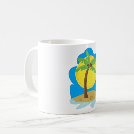 Palmstructuurbalk Koffiemok (Voorkant links)