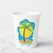 Palmstructuurbalk Papieren Bekers (Voorkant)