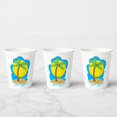 Palmstructuurbalk Papieren Bekers