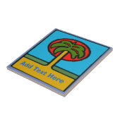 Palmstructuurbalk, stapel, voeg of bewerk tekstpro tegeltje (Zijkant)