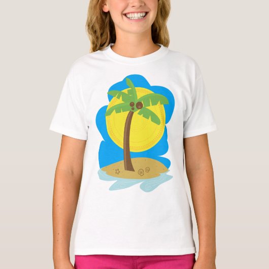 Palmstructuurbalk T-shirt (Voorkant)