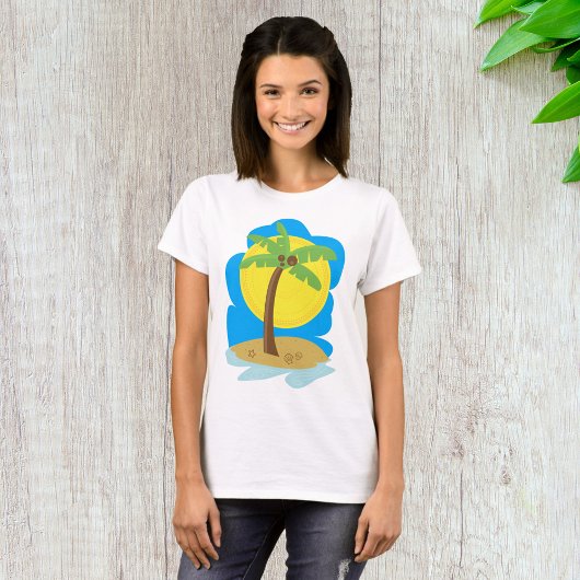 Palmstructuurbalk T-shirt