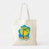 Palmstructuurbalk Tote Bag (Achterkant)