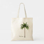 Palmstructuurbalk Tropische aangepaste naam Word O Tote Bag (Achterkant)