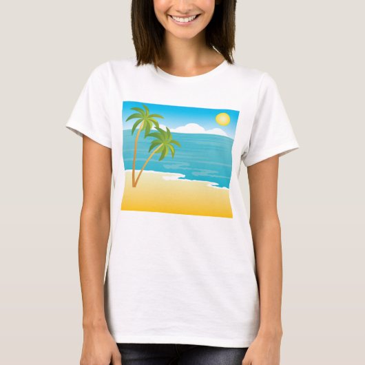 Palmstructuurdoorsnede T-shirt (Voorkant)