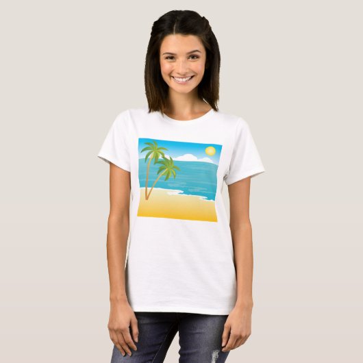 Palmstructuurdoorsnede T-shirt (Voorkant volledig)