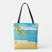 Palmstructuurdoorsnede Tote Bag (Achterkant)