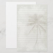 Palmstructuurgebondenheid - Zandkleur Briefpapier (Voorkant / Achterkant)