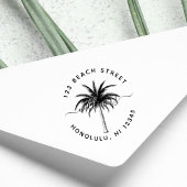 Palmstructuurnaam Ronde retouradres Rubberstempel