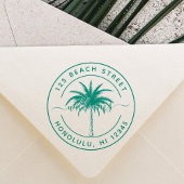 Palmstructuurnaam Ronde retouradres Rubberstempel