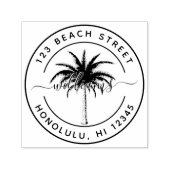Palmstructuurnaam Ronde retouradres Zelfinktende Stempel (Design)