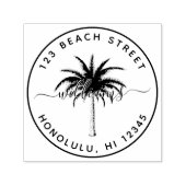 Palmstructuurnaam Ronde retouradres Zelfinktende Stempel (Design)