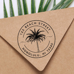 Palmstructuurnaam Ronde retouradres Zelfinktende Stempel
