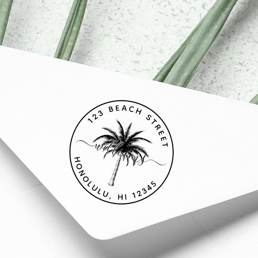 Palmstructuurnaam Ronde retouradres Zelfinktende Stempel