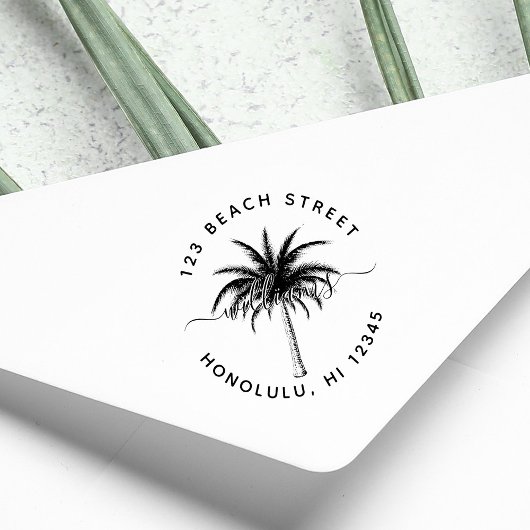 Palmstructuurnaam Ronde retouradres Zelfinktende Stempel