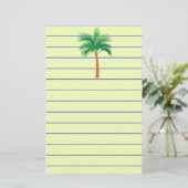 Palmstructuurpapier Briefpapier (Staand voorkant)