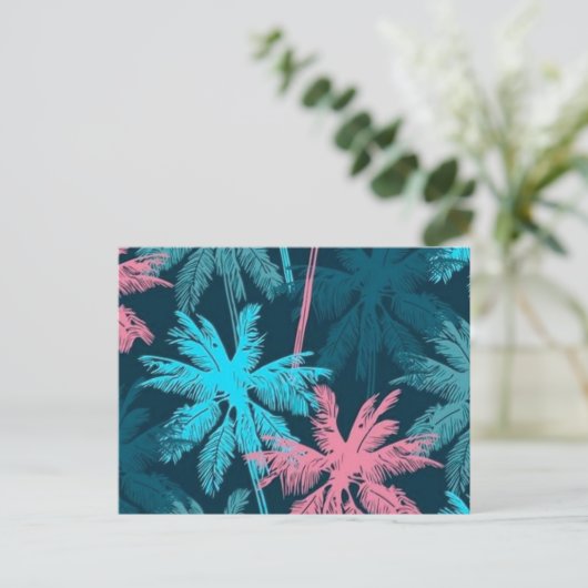 Palmstructuurpatroon Briefkaart (Staand voorkant)