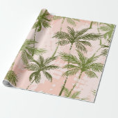Palmstructuurpatroon Cadeaupapier (Uitgerold)