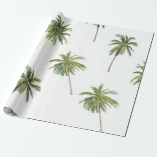 Palmstructuurpatroon Cadeaupapier (Uitgerold)
