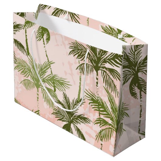 Palmstructuurpatroon Groot Cadeauzakje (Achterkant Gekanteld)