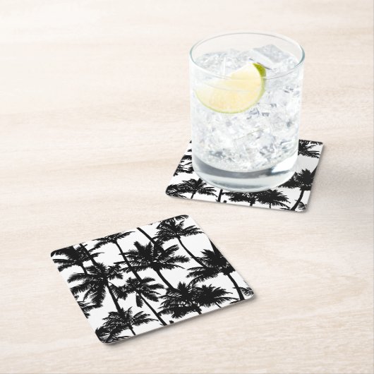 Palmstructuurpatroon Kartonnen Onderzetters (Insitu)