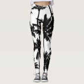 Palmstructuurpatroon Leggings (Voorkant)