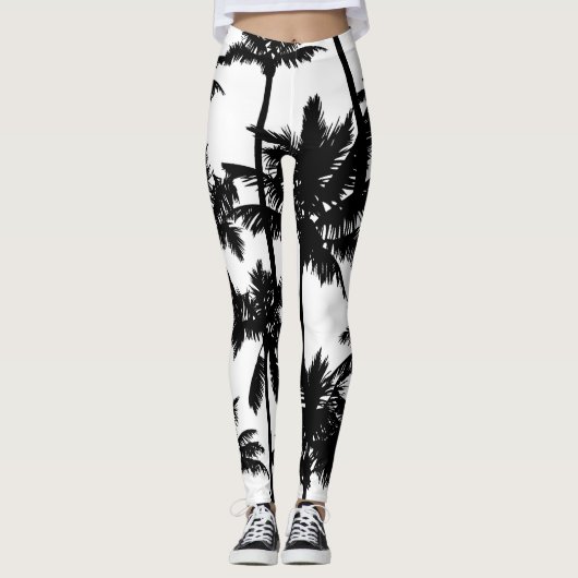 Palmstructuurpatroon Leggings (Voorkant)