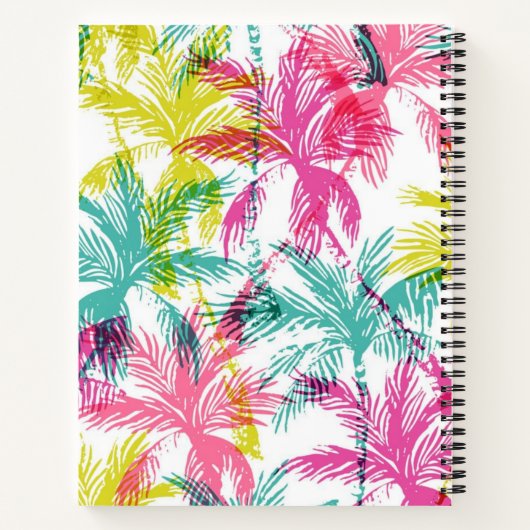 Palmstructuurpatroon Notitieboek (Achterkant)