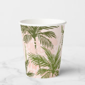 Palmstructuurpatroon Papieren Bekers (Achterkant)