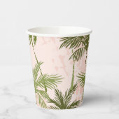 Palmstructuurpatroon Papieren Bekers (Links)