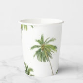 Palmstructuurpatroon Papieren Bekers (Links)