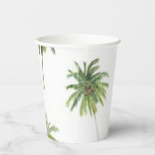 Palmstructuurpatroon Papieren Bekers (Rechts)