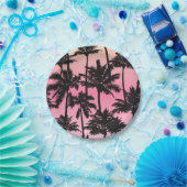 Palmstructuurpatroon Papieren Bordje (Feest)
