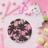 Palmstructuurpatroon Papieren Bordje (Feest)