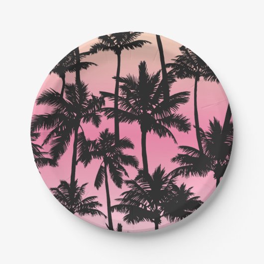 Palmstructuurpatroon Papieren Bordje (Voorkant)