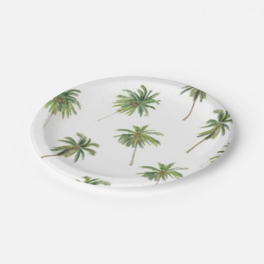 Palmstructuurpatroon Papieren Bordje (Gekanteld)