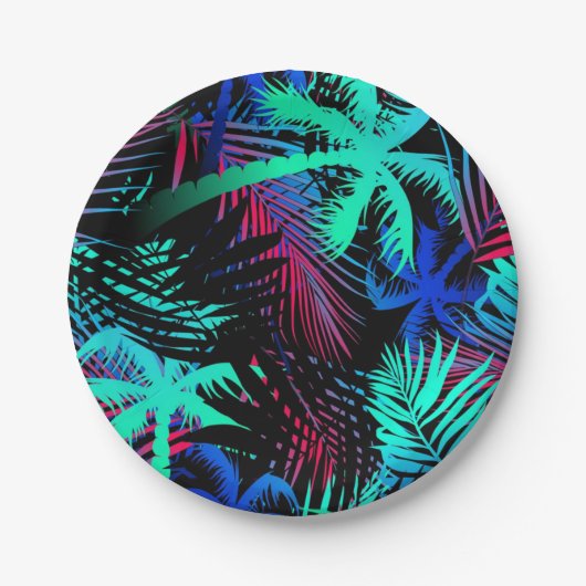 Palmstructuurpatroon Papieren Bordje (Voorkant)