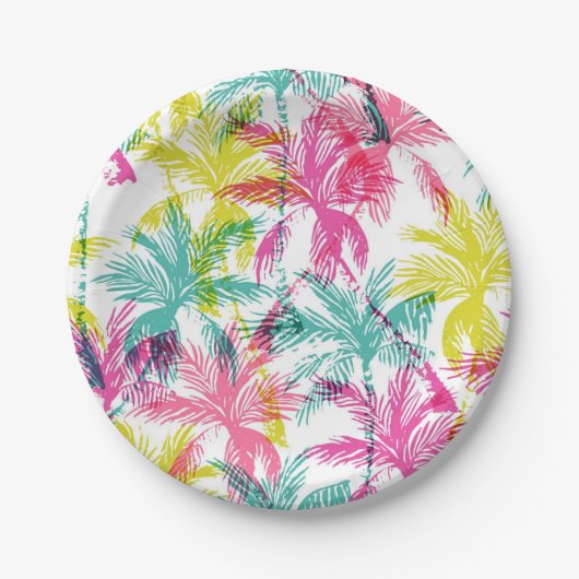Palmstructuurpatroon Papieren Bordje (Voorkant)