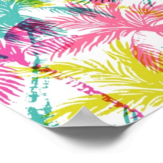 Palmstructuurpatroon Poster (Hoek)