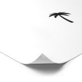 Palmstructuurpatroon Poster (Hoek)