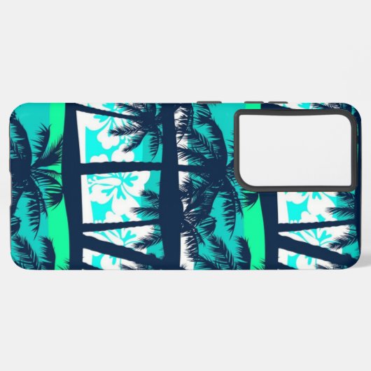 Palmstructuurpatroon Samsung Galaxy Hoesje (Linkerkant)