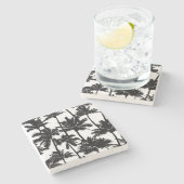 Palmstructuurpatroon Stenen Onderzetter (Zijkant)