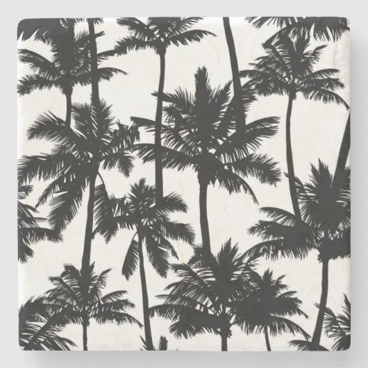 Palmstructuurpatroon Stenen Onderzetter (Voorkant)