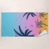 Palmstructuurpatroon Strandlaken (Voorkant)