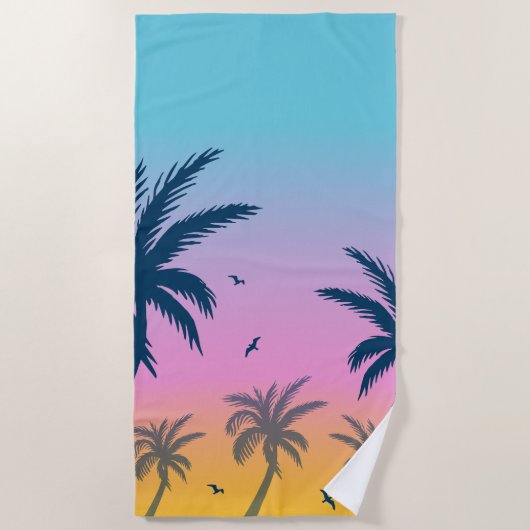 Palmstructuurpatroon Strandlaken (Voorkant)