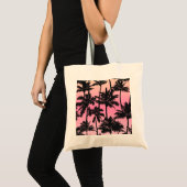 Palmstructuurpatroon Tote Bag (Voorkant (product))