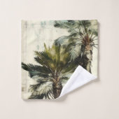 Palmstructuurpatroon Tropische handdoeken (Wasdoekje)